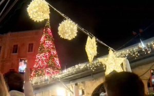 (фото)Осветлена новогодишната елка во Ерусалим по пауза од две години
