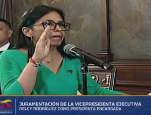 Делси Родригез, положи заклетва како привремена претседателка на Венецуела