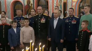 Путин присуствуваше на православната божиќна литургија во Москва