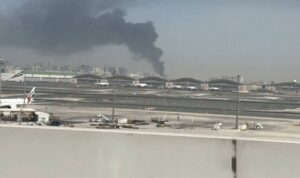 (ФОТО) Во Ирански напади погоден аеродромот во Дубаи