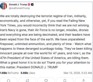 Трамп со закана до Иран: Внимавајте што ќе се случи денеска