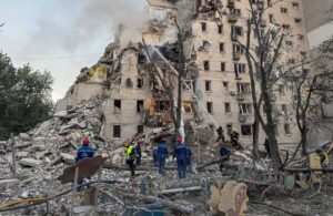(Видео )Руски напад врз Украина го тресеше Киев со часови, има жртви